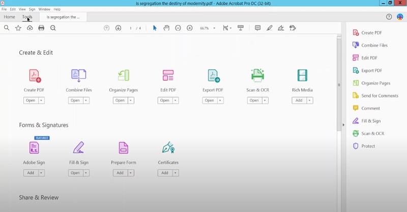 open adobe acrobat program