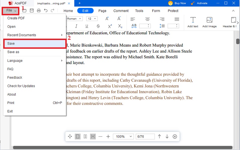 save the file to pdf 