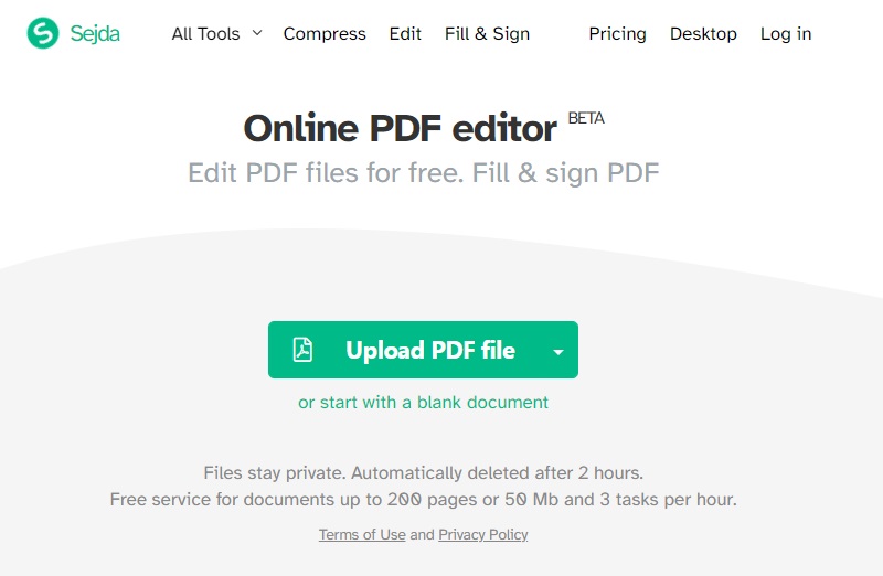 visit the online pdf editor