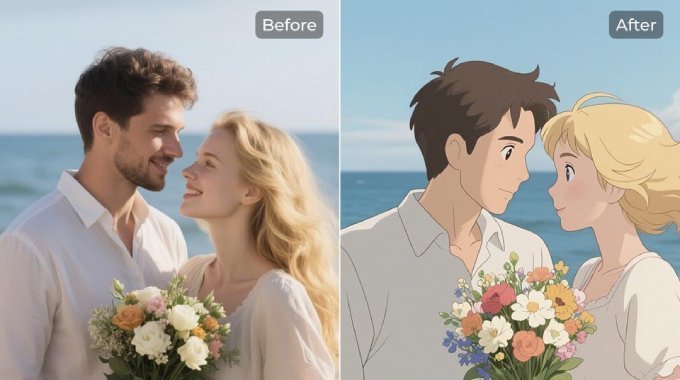 turn your image to ghibli style animation