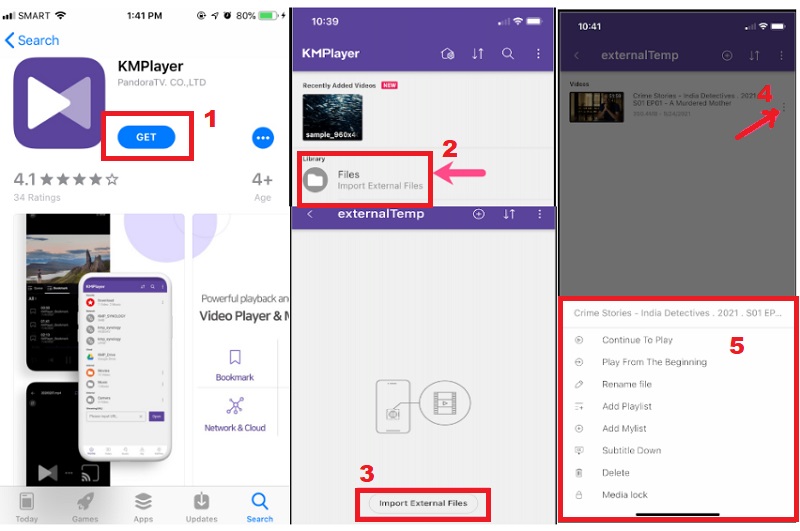 download and install kmplayer, locate your file and play the video.