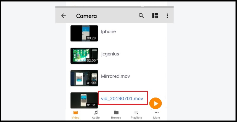 play mov on android vlc 2