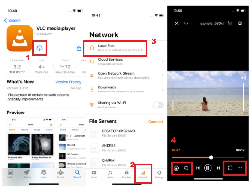 download and install vlc, locate your file and enjoy watching