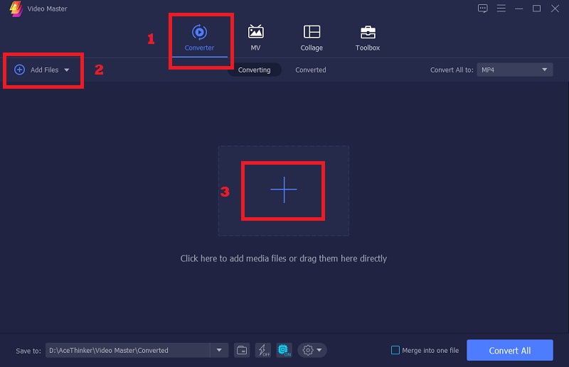 click converter and add files