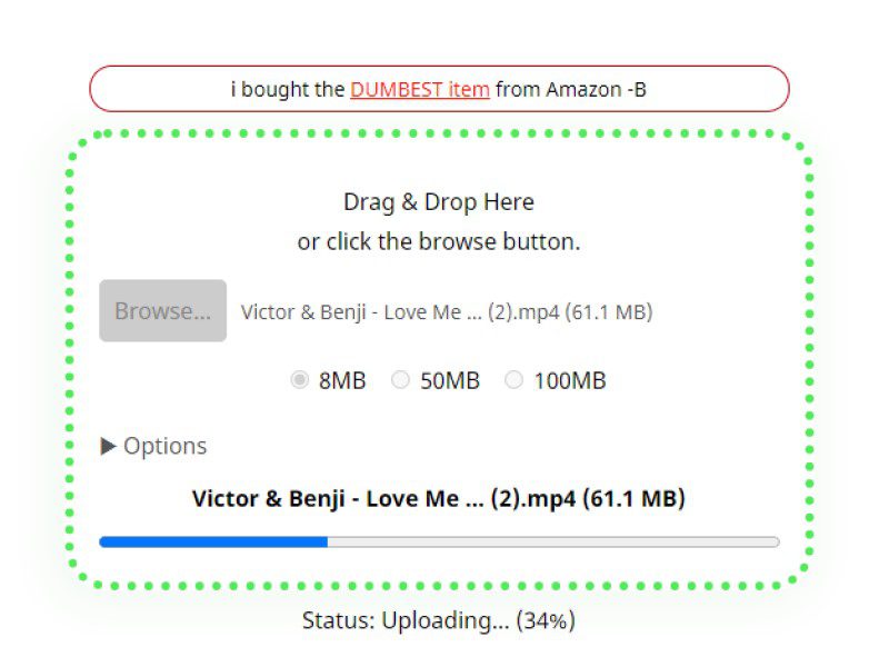 8mb video compressor process