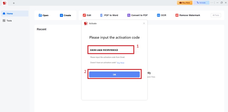 enter your license key