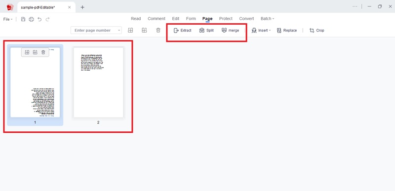reorder, extract, split and merge