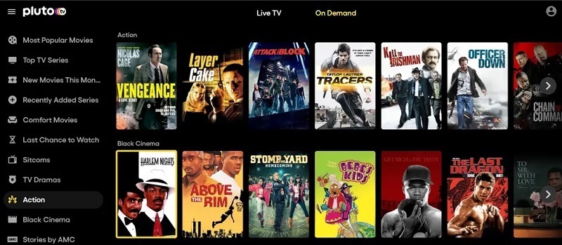 fbox alternative pluto tv homepage