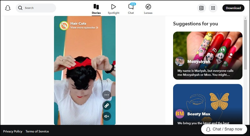 snapchat interface