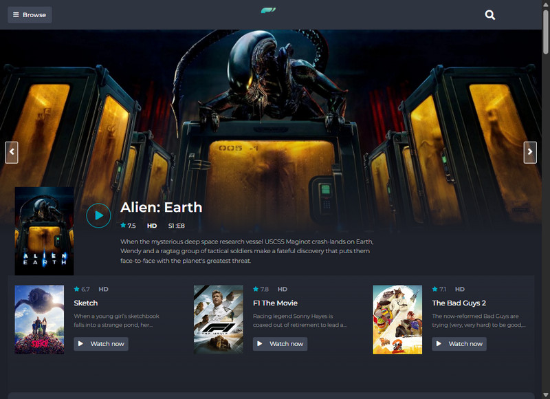 sflix site homepage