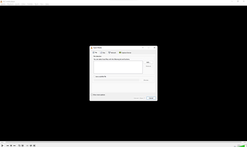 vlc media player interface