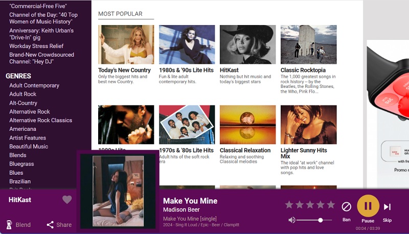 accuradio interface