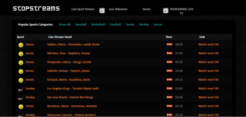stopstream interface
