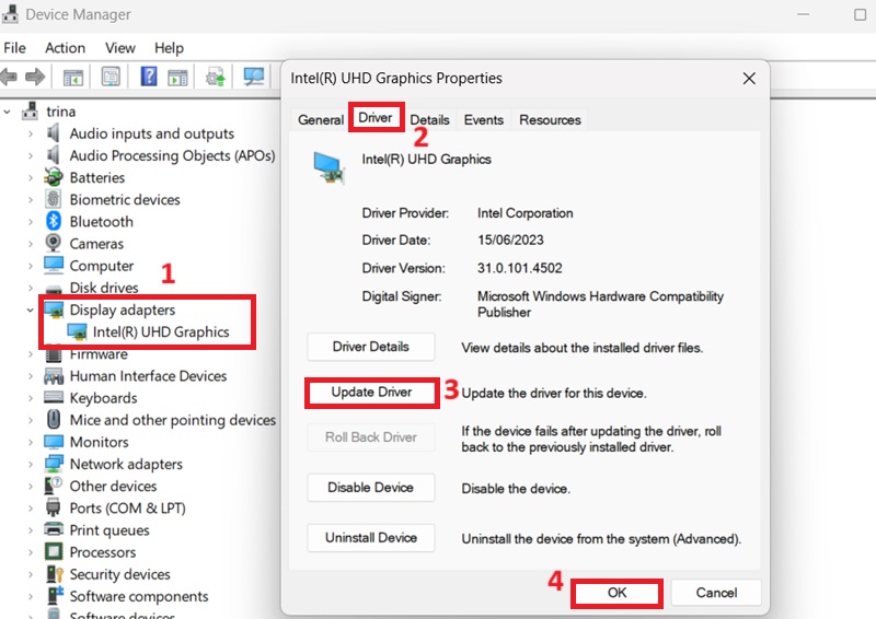 device manager menu