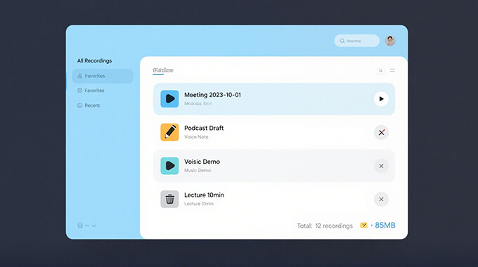 built-in recording library