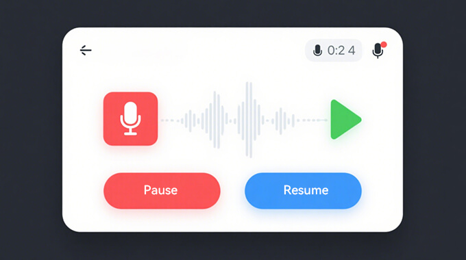 pause and resume while recording